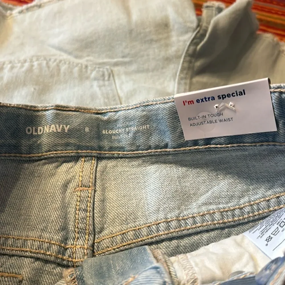 Old Navy Girls High-Rise Slouchy Straight Cut Off NOT Distressed Denim Shorts